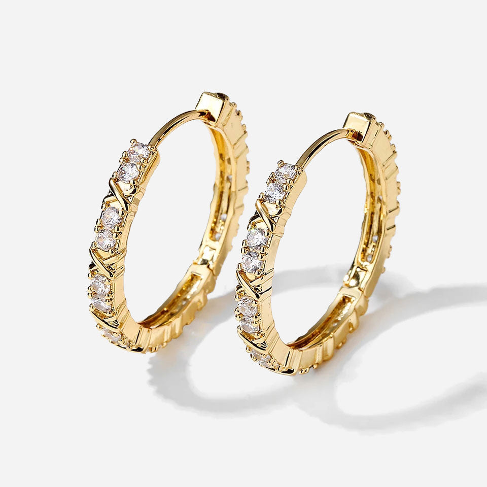 Aurelisse | Zirkonia Risti Korvakorut 18K Kulta