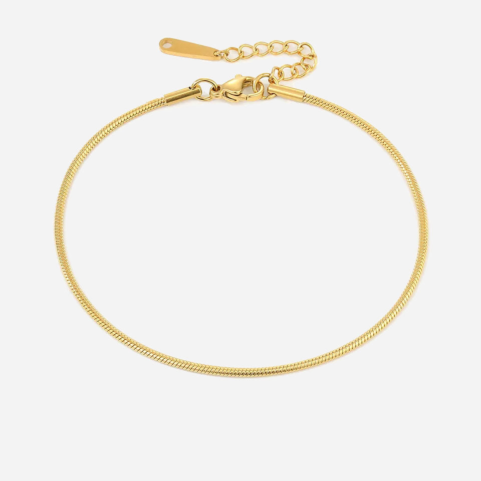 Shanileigh | Vaaleanpunainen Nilkkaketju 18K Kulta
