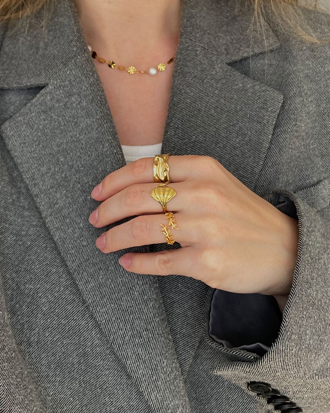 Jaylinette | Iso Sormus 18K Kulta
